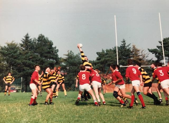 Michael shows his lineout skills